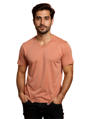 2/$20 STYLUS Men's Dusty Rose Short Sleeve V-Neck Tee NWT